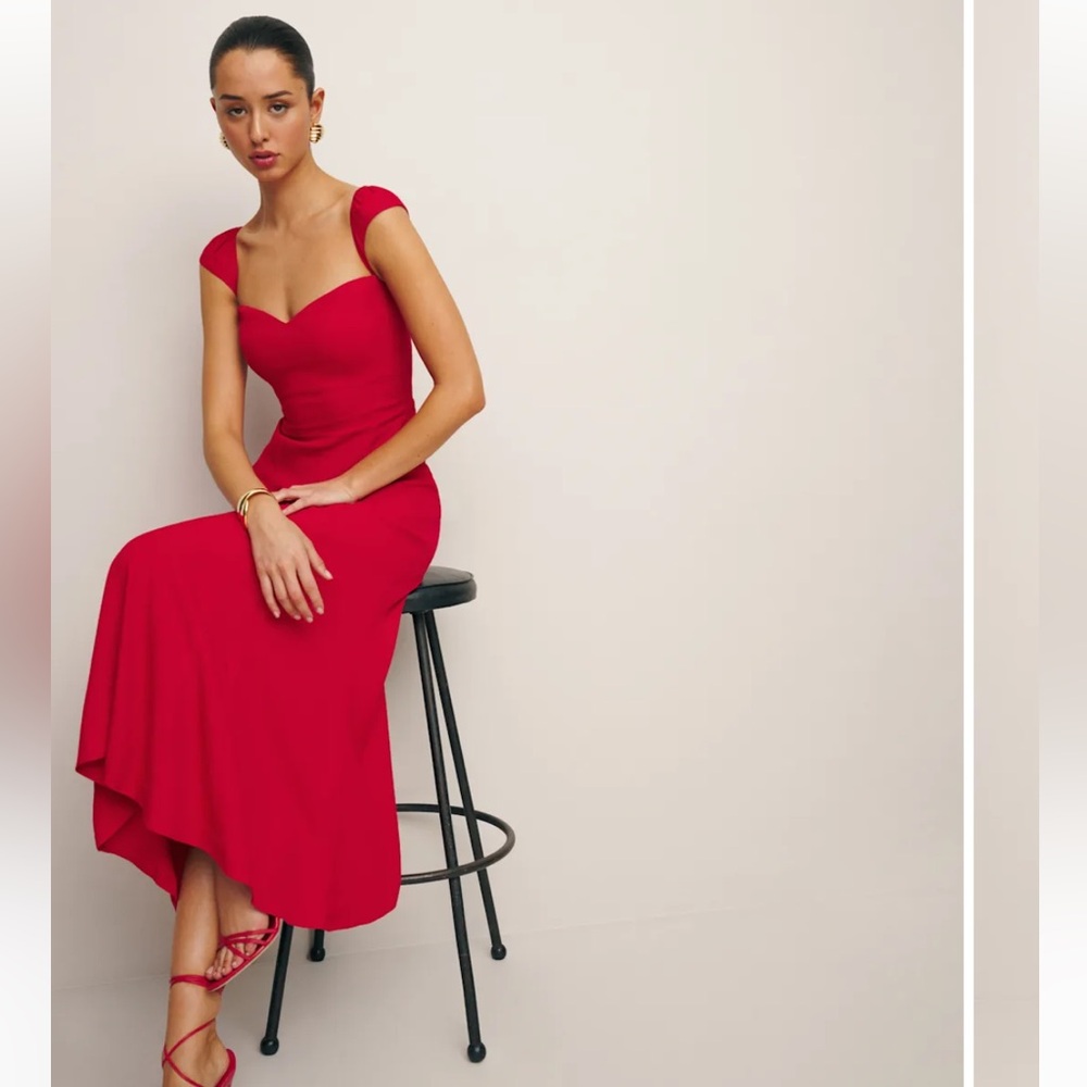 Reformation Vibrant Red Maxi Dress